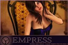 女人 女王与椅子 Empress [posetime, RenderFX]