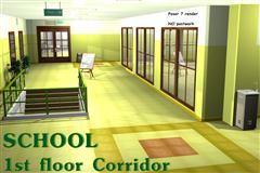 学校 教学 SCHOOL-1st Floor Corridor