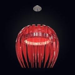 创意室内灯饰合集 大红环状灯罩吊灯