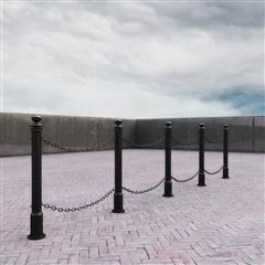公共设施用品 带铁链金属护栏