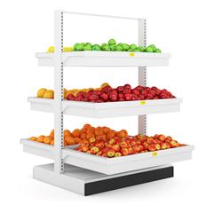 超市用品3D模型系列 水果货架