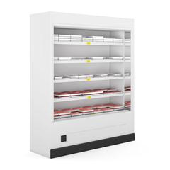 超市用品3D模型系列 鲜肉货柜