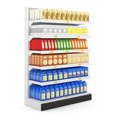 超市用品3D模型系列 盒装面食货架