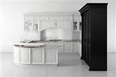 居家厨房装饰3D模型系列 精美的厨房 场景16 欧式厨房花岗岩灶台