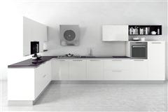 居家厨房装饰3D模型系列 精美的厨房 场景23 白色橱柜