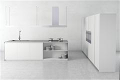 居家厨房装饰3D模型系列 精美的厨房 场景31 白色橱柜