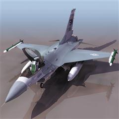 飞机3D模型系列 19-20世纪飞机历史博物馆 F16战斗机
