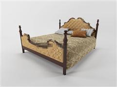 欧式风格实木双人床
