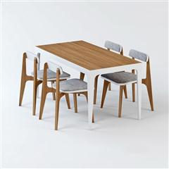 创意原木亚克力棉垫元素桌椅