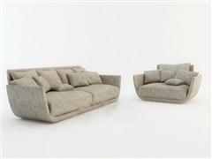 现代双人沙发 3D模型下载