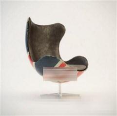 英国国旗椅子 3D模型下载