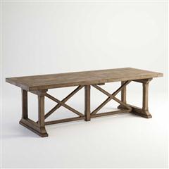 美式简约原木长木桌2