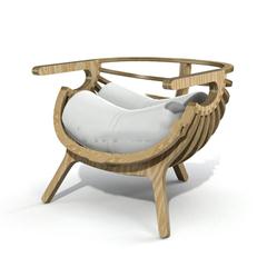 现代简约创意原木椅子