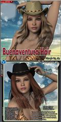 Renderosity Buenaventura Hair For V4 And A4 头发