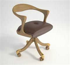 可滑动办公椅子 3D模型下载