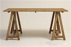 美式简约原木长木桌1