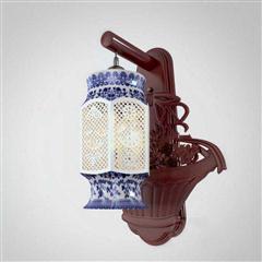 中式古典陶瓷仿古田园壁灯