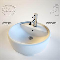 现代工艺陶瓷圆形浅盆洗手池