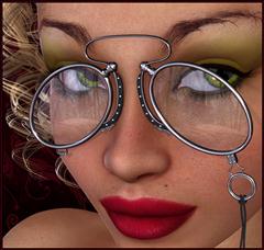 Renderosity Pd-Pince-Nez Glasses 眼镜