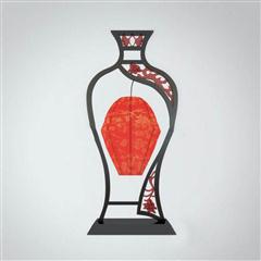 新古典简约花瓶造型创意布艺台灯