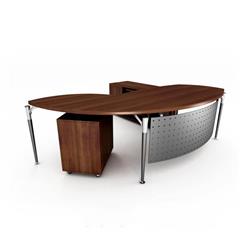 现代工艺简约金属波点镂空办公桌