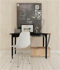 北欧风格黑色实木书桌