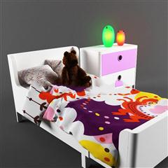 欧式实木儿童床带床头柜设计组合