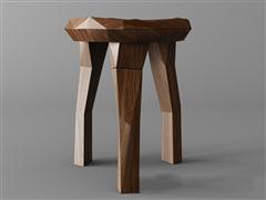 创意原木木块拼合凳