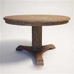 美式古典原木木质桌腿桌子1