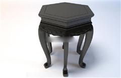 中式木质方凳子 3D模型下载