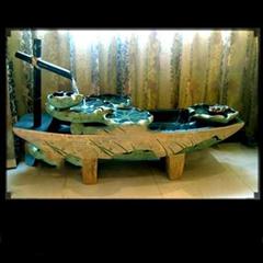 中式喷泉水景喷泉-荷香.流水鱼缸喷泉流水摆件软装饰品1