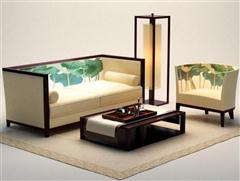 新中式沙发 3D模型下载