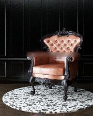 欧式古典皮制单人沙发
