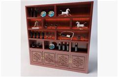中式木质酒柜 3D模型下载