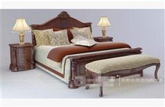 新古典木质平板床 3d模型下载
