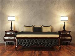 中式木质平板床组合