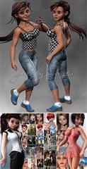 Girl V4 Pro Bundle + Casual Outfit For V4, A4, G4休闲服装