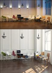 Aleso 3D – Eames Furniture Pack + 2 Scenes With Night & Daylight Setup家具包 夜晚场景