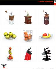 10ravens: 3D Models collection 013 Kitchen decorations 01 厨房装饰