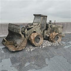 废弃工程车辆 挖土机