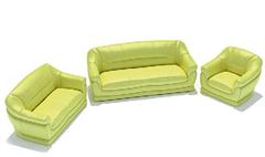 黄绿色组合沙发