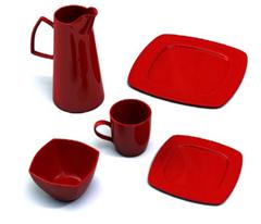 红色茶具
