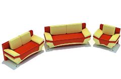 红黄色组合沙发