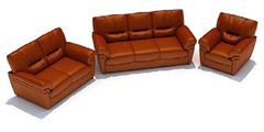 棕色组合沙发