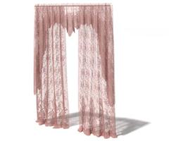 粉色沙质窗帘