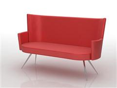 红色长沙发椅
