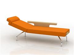橙色沙发躺椅
